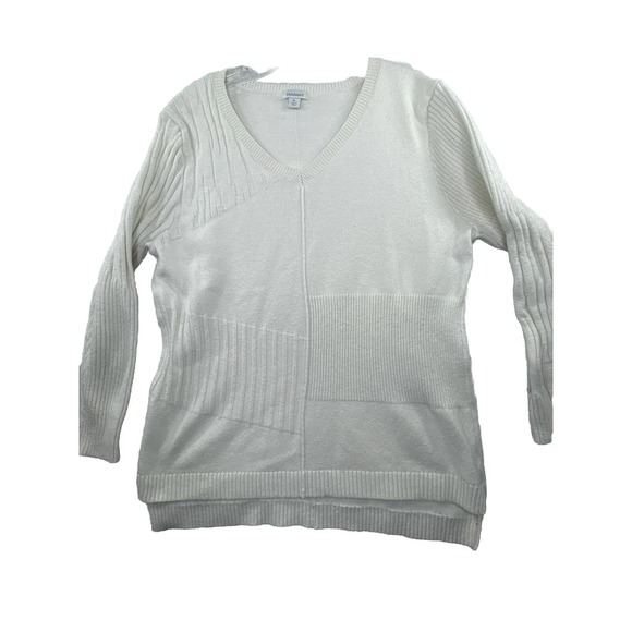 Sundance Sweater Womens XL Silk & Cotton Blend Light Cream Pullover Sweater‎ - Picture 1 of 15